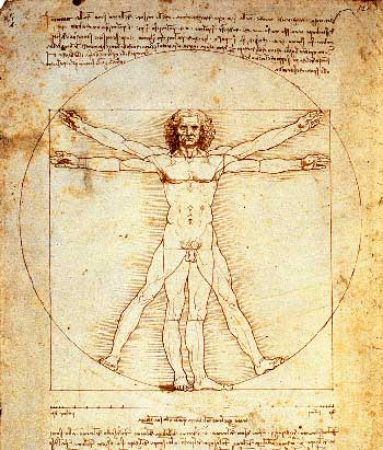 Homem Vitruviano – Leonardo Da Vinci.