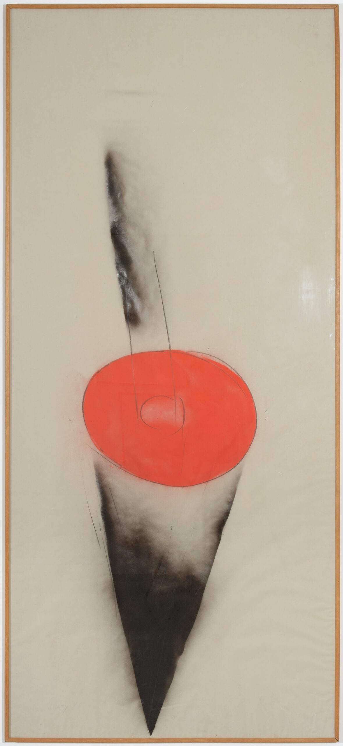 Mario Merz Cono nello spazio, 1981 tecnica mista su carta 246,5 (h) x 110 cm Courtesy Buchmann Galerie Agra/Lugano