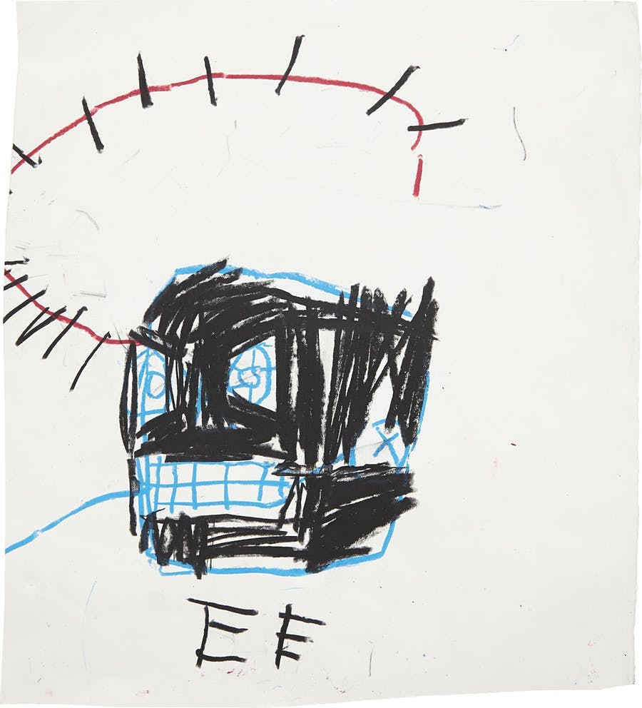 Jean-Michel Basquiat, Untitled (crown of thorns), c. 1982. The work reached €228.240 at Phillips in 2014. Photo © Phillips via Barnebys Price bank