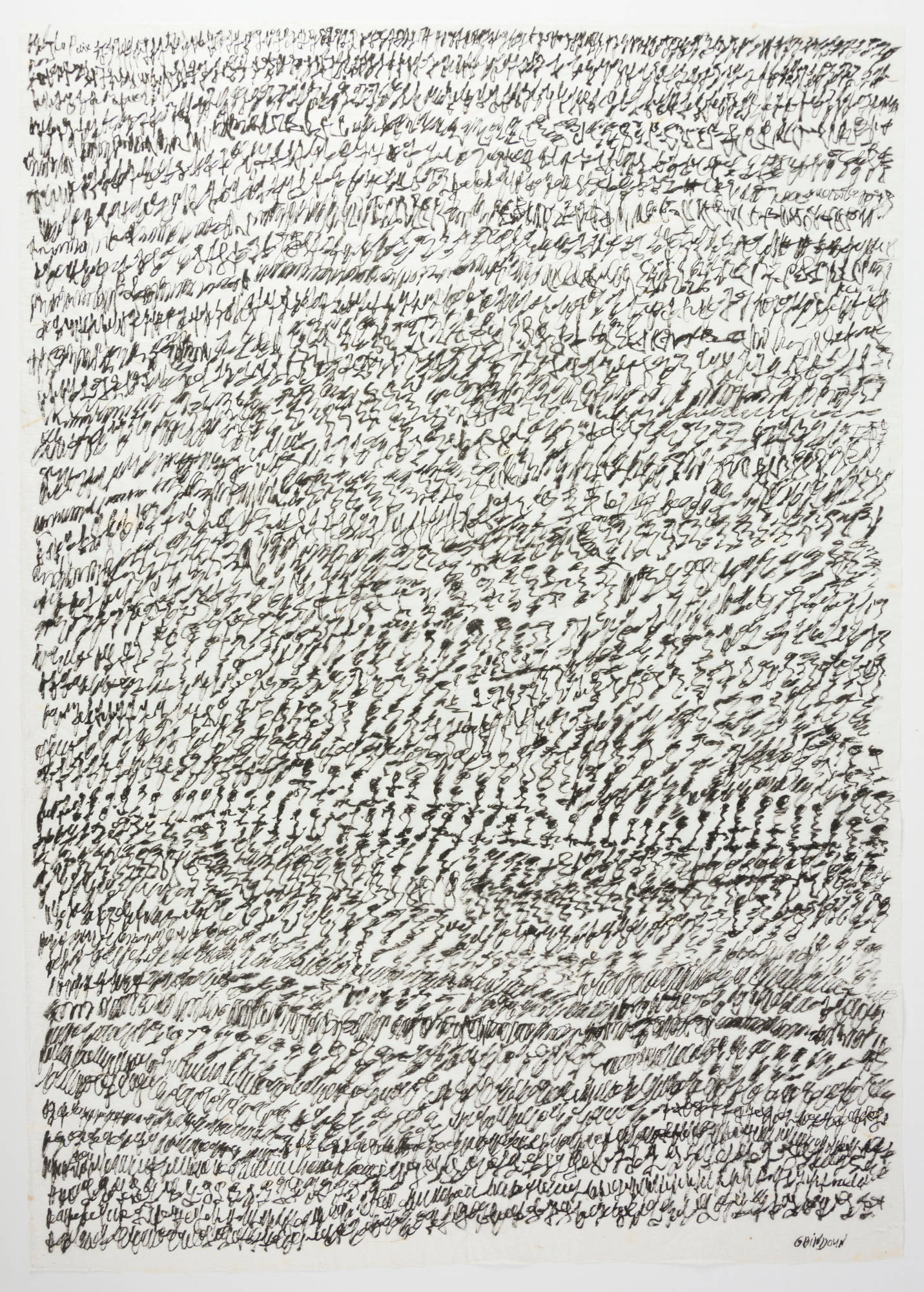 Annemarie Gbindoun, Untitled, 2016, 100x70cm, Ink on rice paper