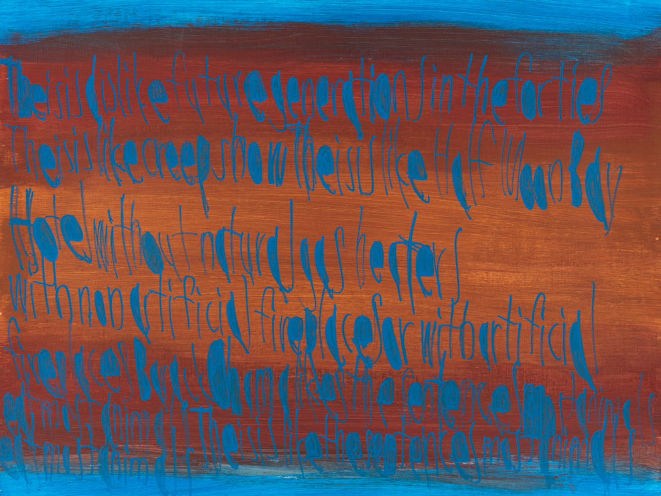 John Patrick Mckenzie, Untitled, 2019, markers on paper, 50x70cm