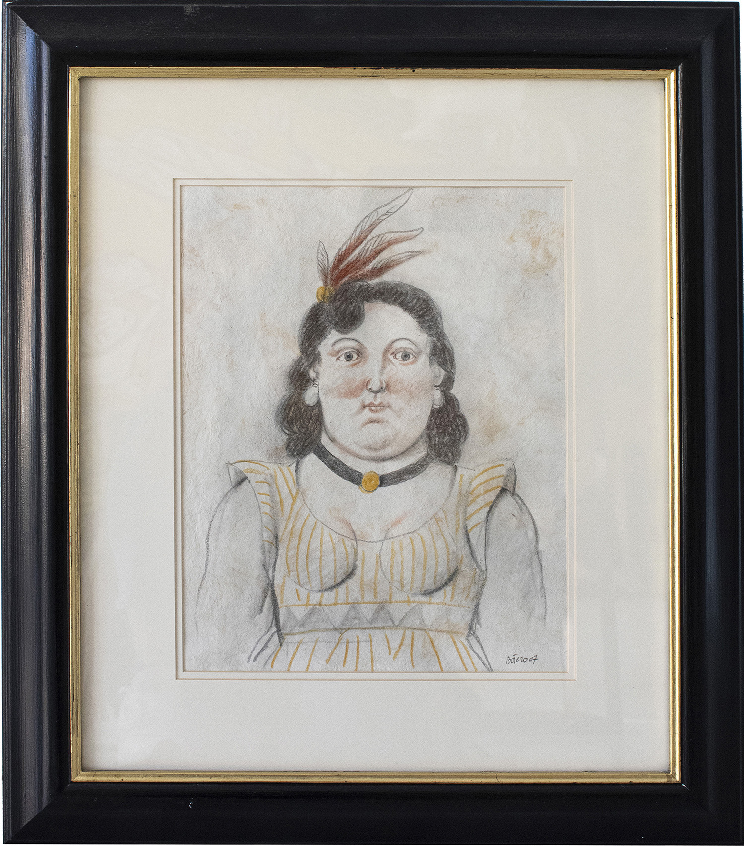 Fernando Botero – Donna con piume – picc