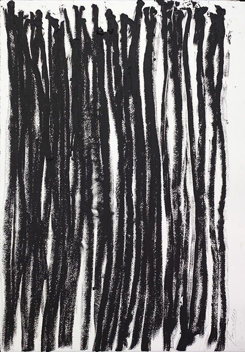 JANNIS KOUNELLISSenza titolo, 2015, oil stick on cardboard,100×70 cm_lowres