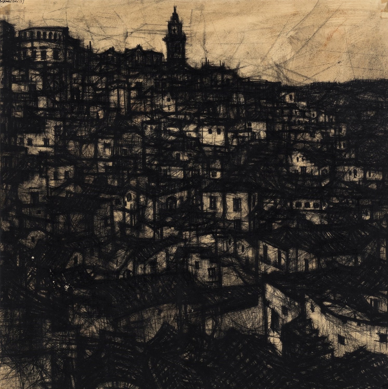 Livio Bernasconi, Matera, 1959, carboncino su carta, 43 x 43 cm_1500x1500_1495x1500