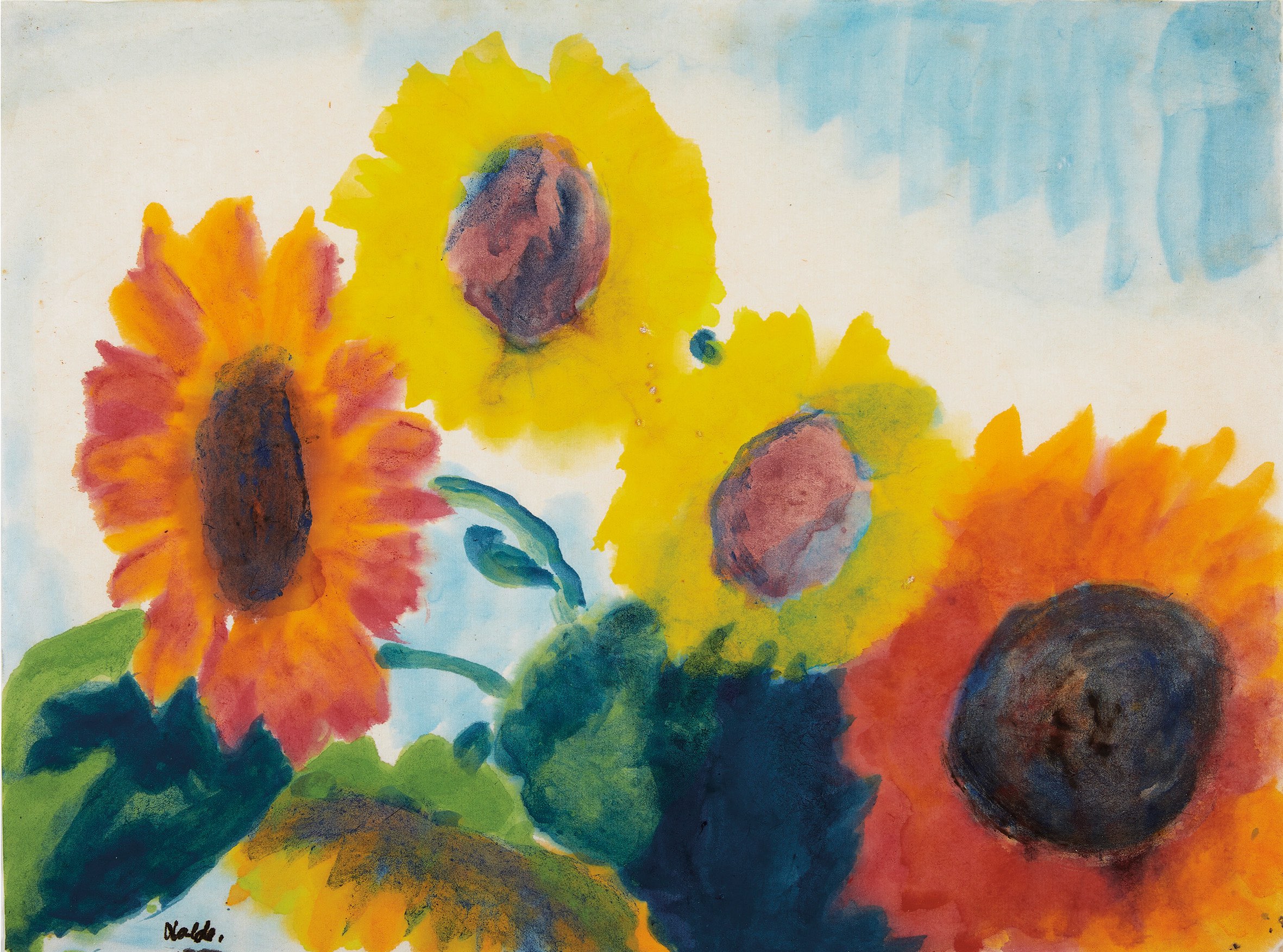 Nolde_Yellow and red sunflowers_kl