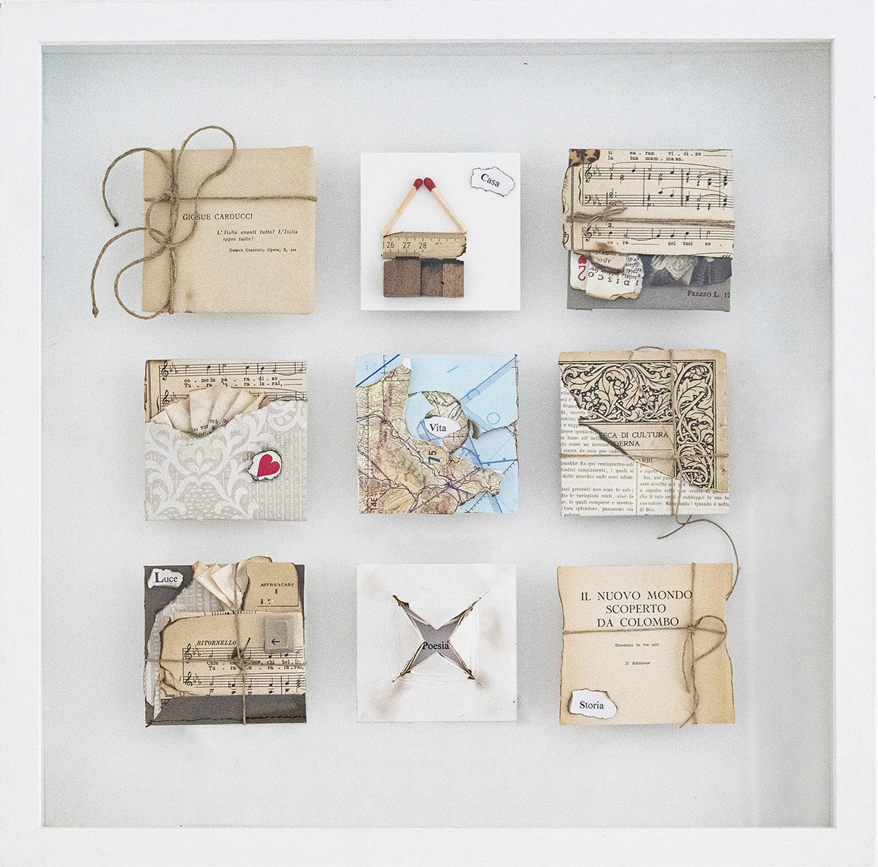 Sara Lovari – Vita – Assemblage – cm 55 x 55 x 5 – 2020 piccolo
