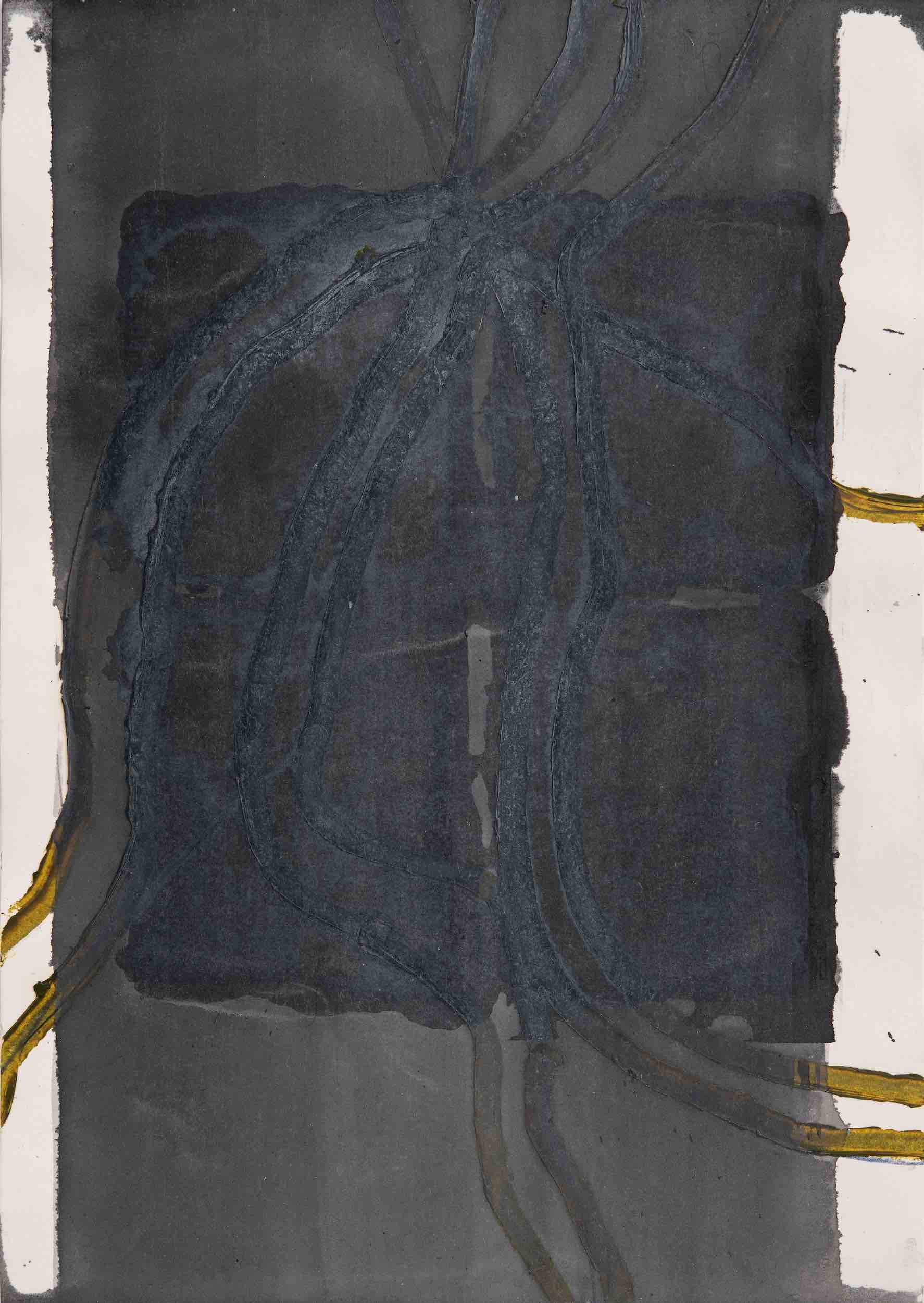 Thomas Müller, Untitled (PH 520), Indian ink, acrylic & oil on paper, 29.7 x 21 cm, 2019