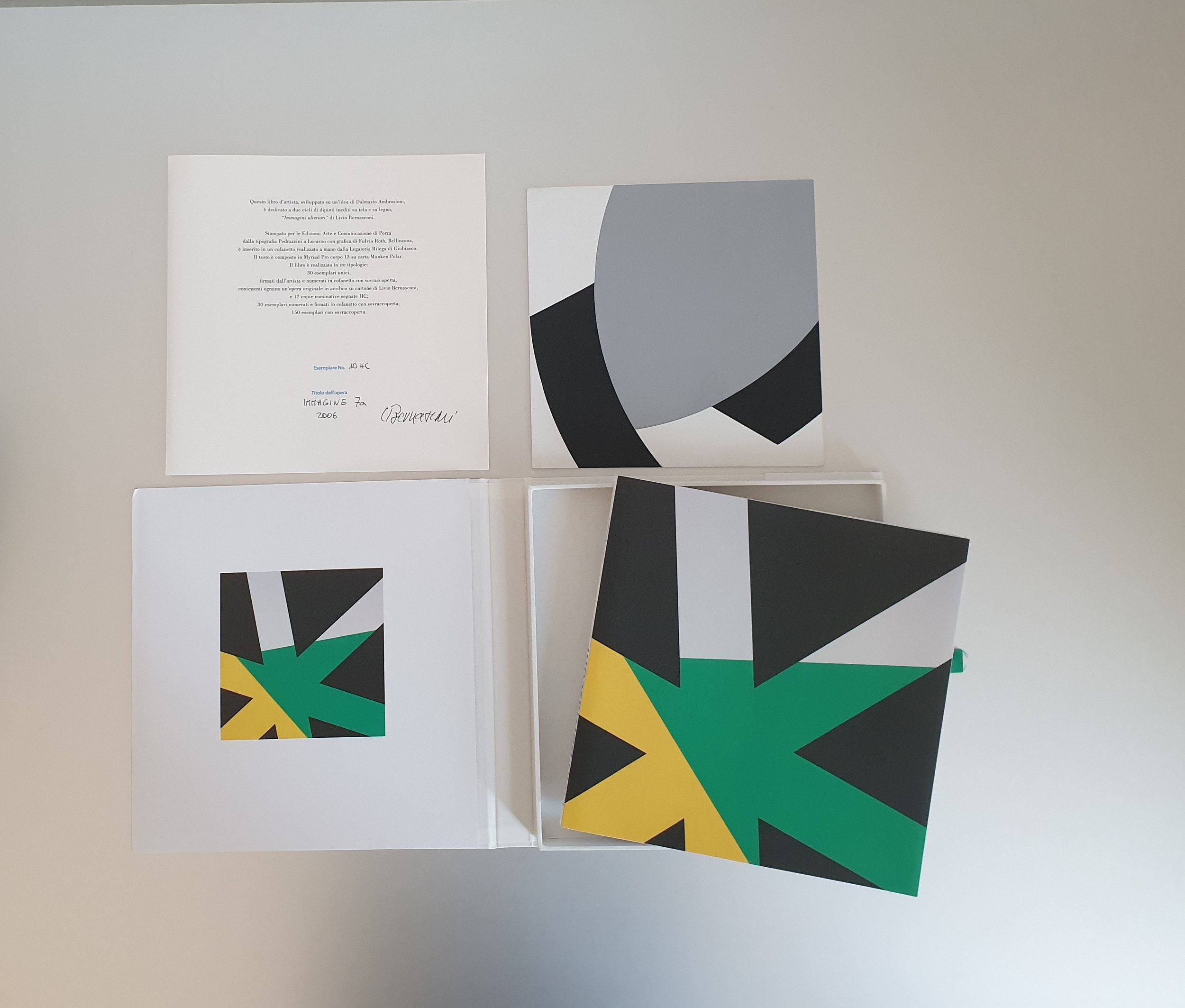 Livio Bernasconi – 30 copies of artist’s book bound by hand, all numbered and signed by the artist