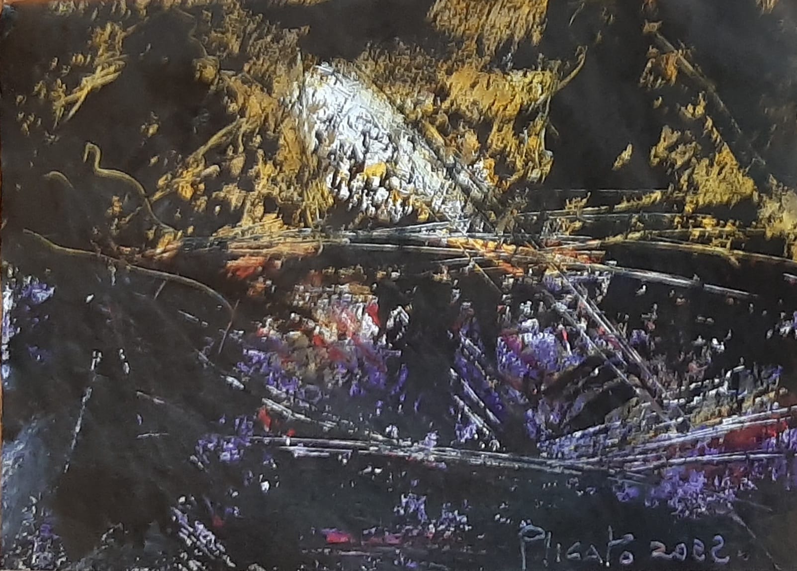 Cristiano-Plicato_Arena-olio-su-carta-22×31-cm-2022