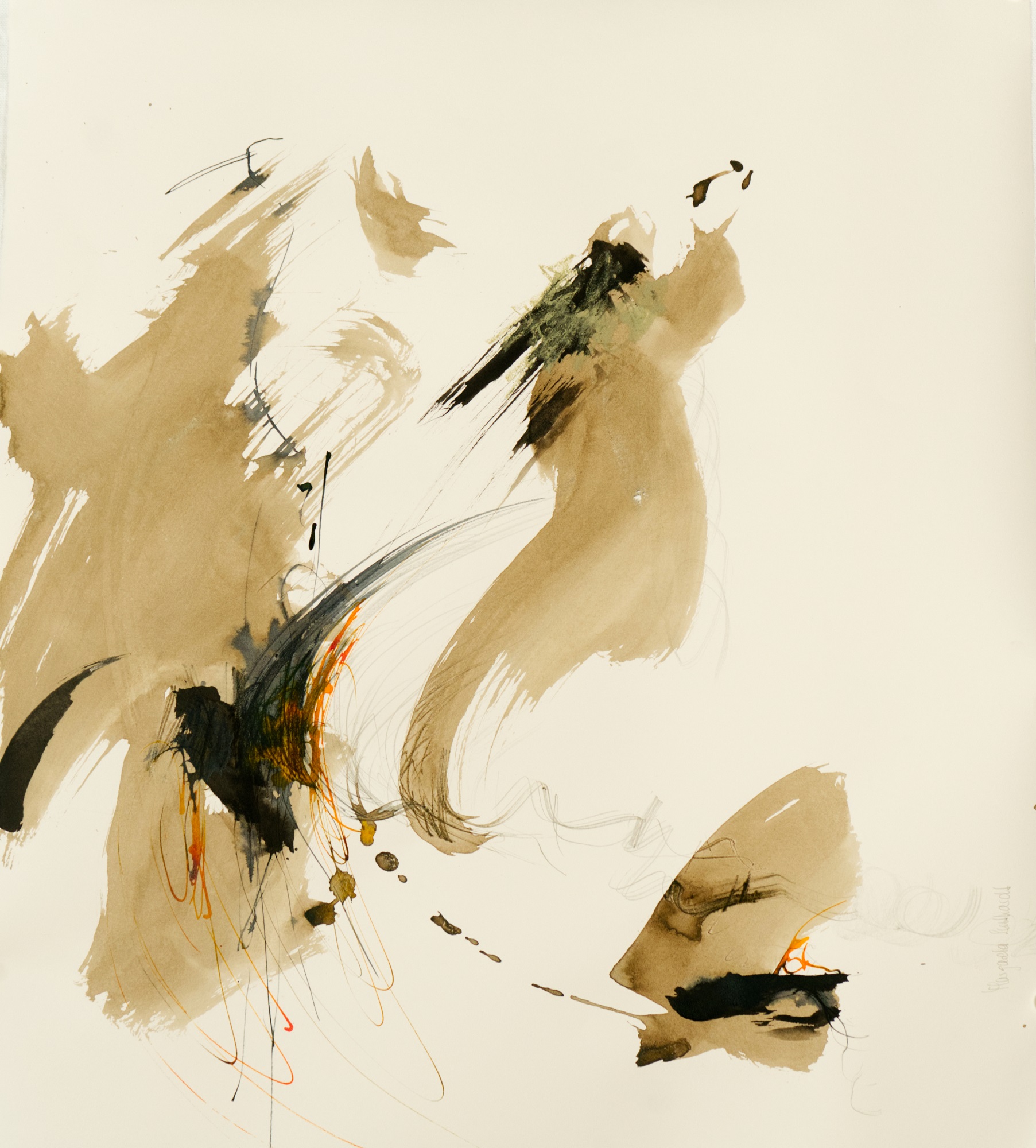 Margareta-Leuthardt-Whirl-Wind-I-Chinese-ink-I-graphit-on-handmade-paper-I-H-85.5-x-B-74.5-cm-frame-H-123-x-B-103-cm-L